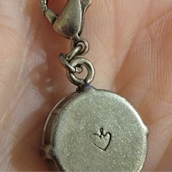 Sabika Black Diamond Vienna Swarovski Crystal Pendant 1" Antq Silver Set… - Picture 3 of 3